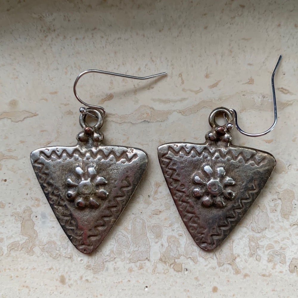 Silvertone earrings